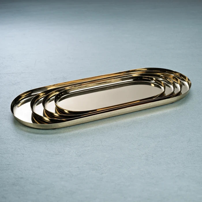 EXTRA LARGE-PARK LANE VERSATILE OVAL TRAY-GOLD