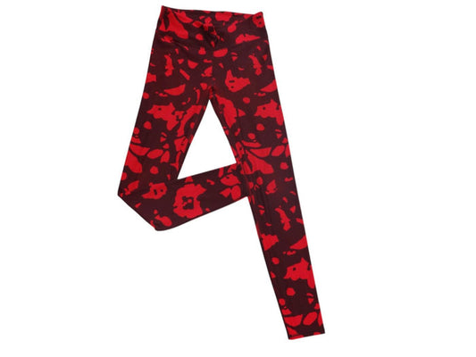 Fabletics Red Patterned Leggings   Stylish & Comfortable0