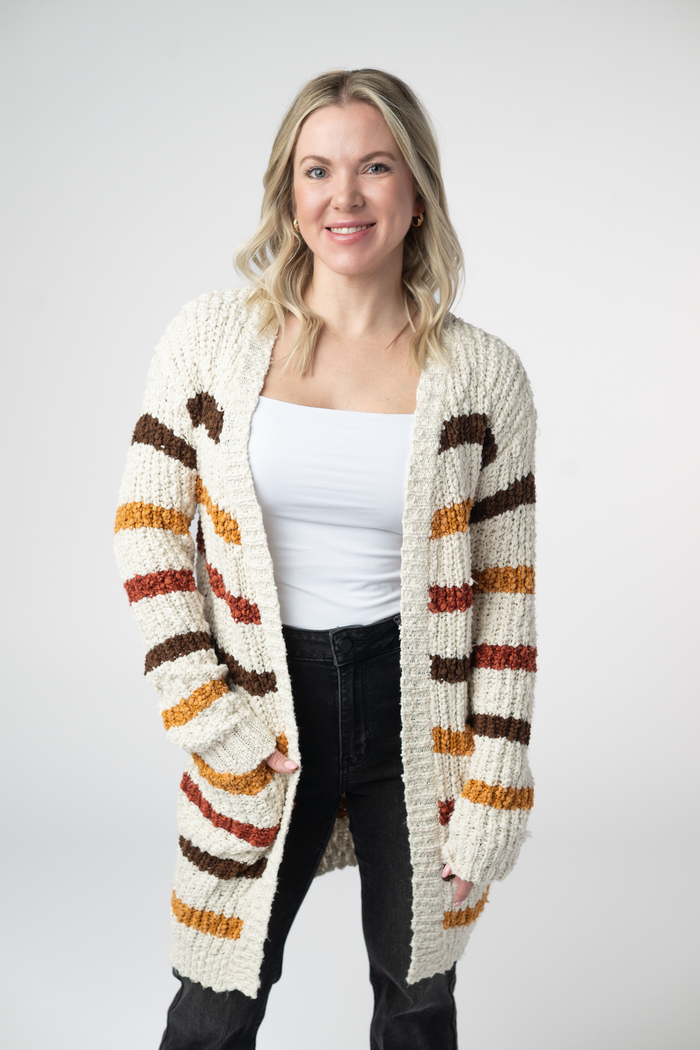 Fall Striped Cardigan