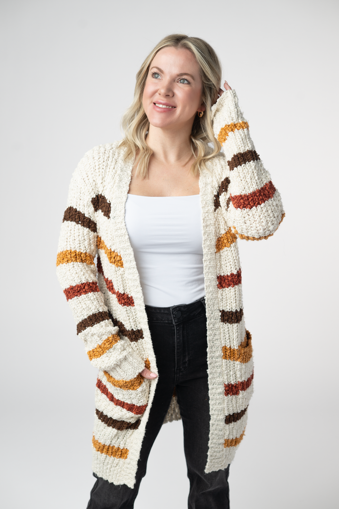Fall Striped Cardigan