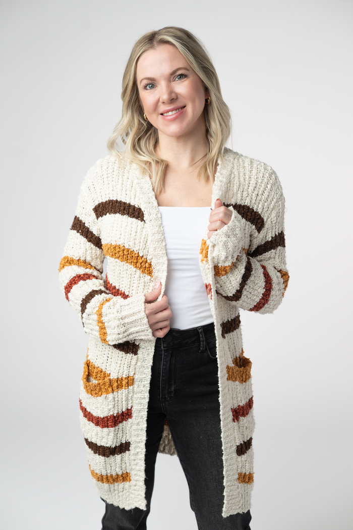 Fall Striped Cardigan