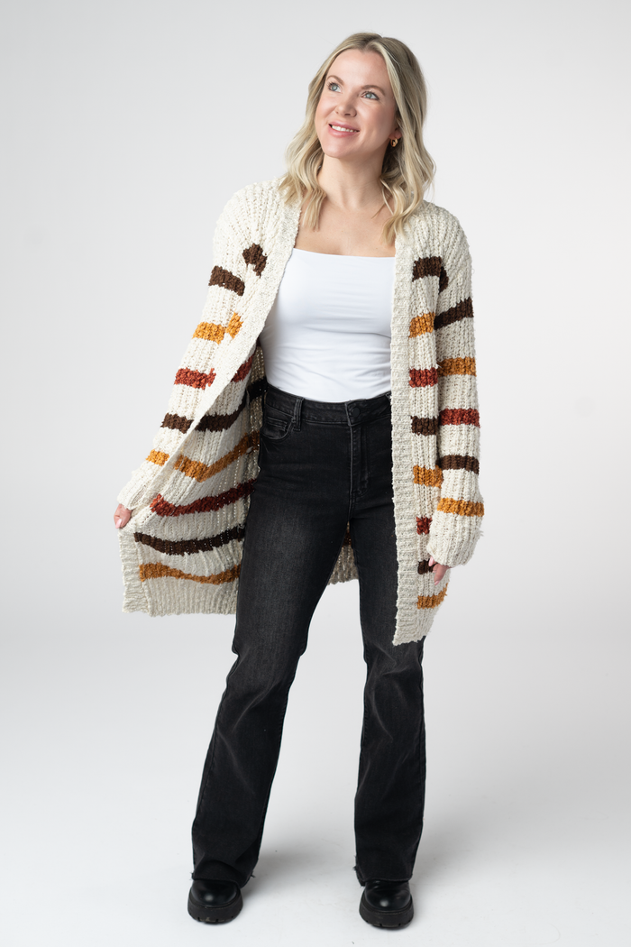 Fall Striped Cardigan