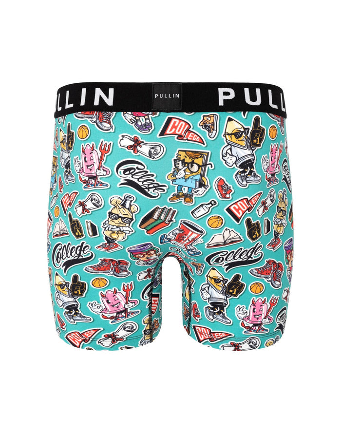 boxer long coton imprime college PULLIN en coton