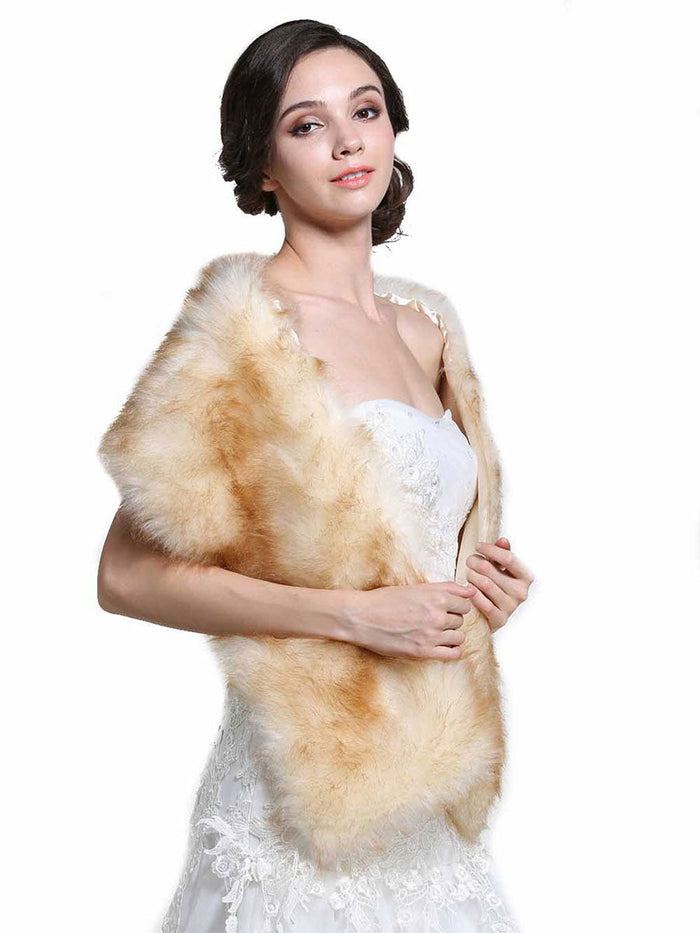 Faux Fur Wedding Shawl