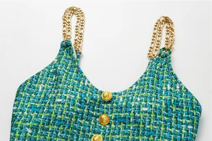 Fern Swimsuit With Belt  - Green