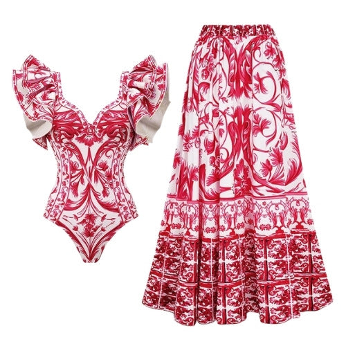 Fiamma Swimsuit Set  - Red