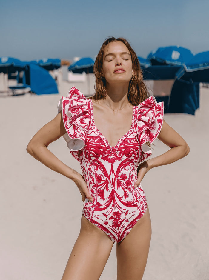 Fiamma Swimsuit Set  - Red