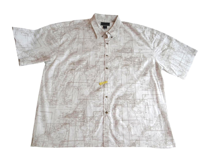 Field & Stream Map Print Short Sleeve Shirt XXXL0