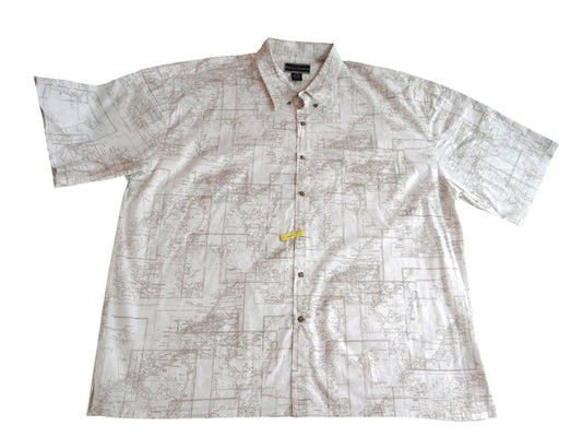 Field & Stream Map Print Short Sleeve Shirt XXXL0
