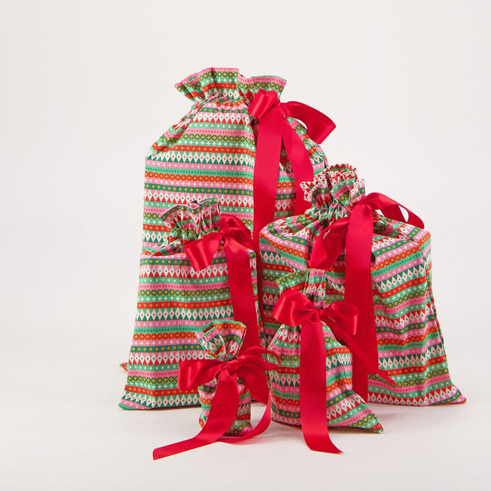 Waste Free Celebrations Set of 5 Fiesta Reusable Gift Bag Set