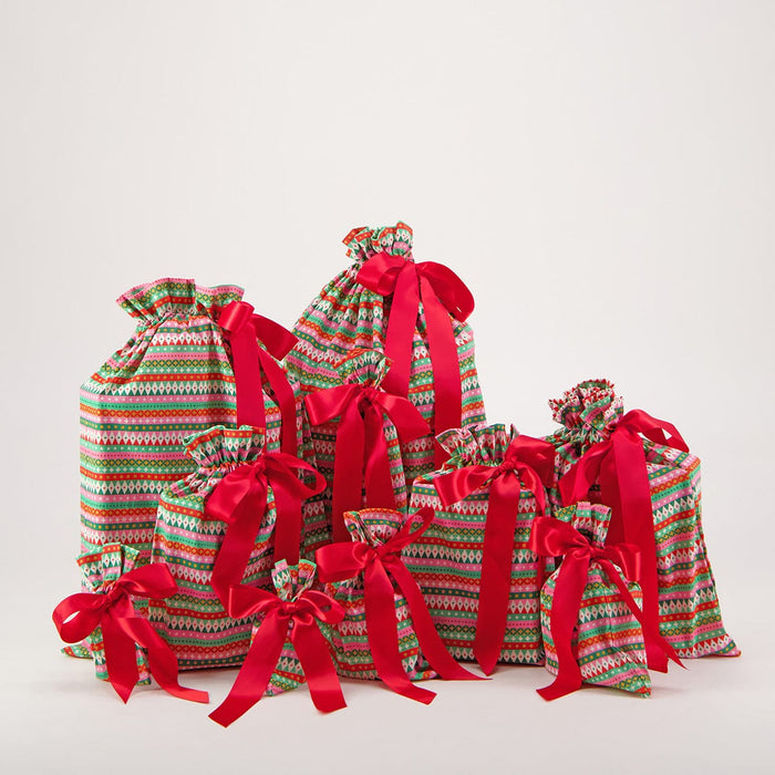 Waste Free Celebrations Set of 10 Fiesta (Reusable Gift Bag Set)
