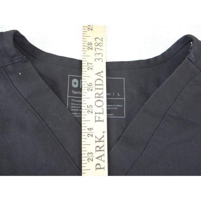 FIGS Technical Collection Black V Neck Short Sleeve Scrub Top Womens Large4