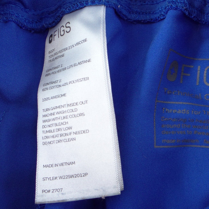 FIGS Technical Collection Royal Blue Scrub Jogger Pants Womens XS2