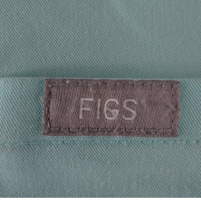FIGS Technical Collection Women XS V Neck Scrub Top Seafoam Green Short Sleeve2
