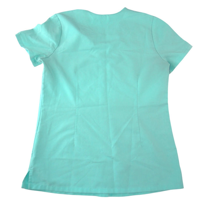 FIGS Technical Collection Women XS V Neck Scrub Top Seafoam Green Short Sleeve3
