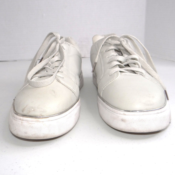 Fila Mens Low Top Sneakers Off White Silver Metallic Trim Size 9 EE3