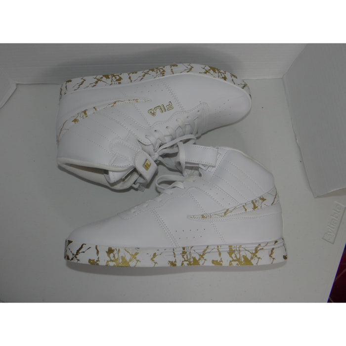 Fila Mens Vulc 13 Mid Plus White Gold Marble Sneakers 1CM00545 141 Mens 111