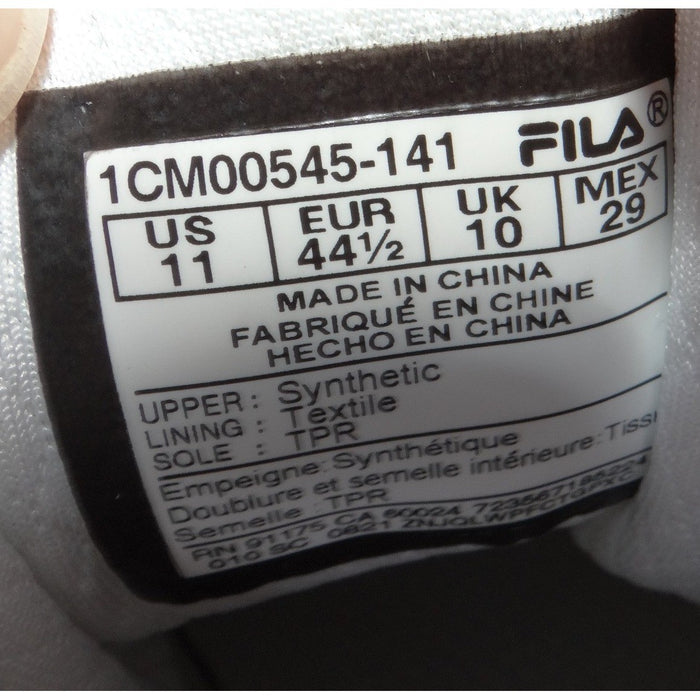 Fila Mens Vulc 13 Mid Plus White Gold Marble Sneakers 1CM00545 141 Mens 113