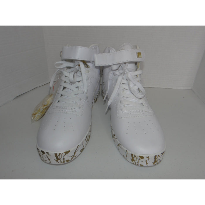 Fila Mens Vulc 13 Mid Plus White Gold Marble Sneakers 1CM00545 141 Mens 115