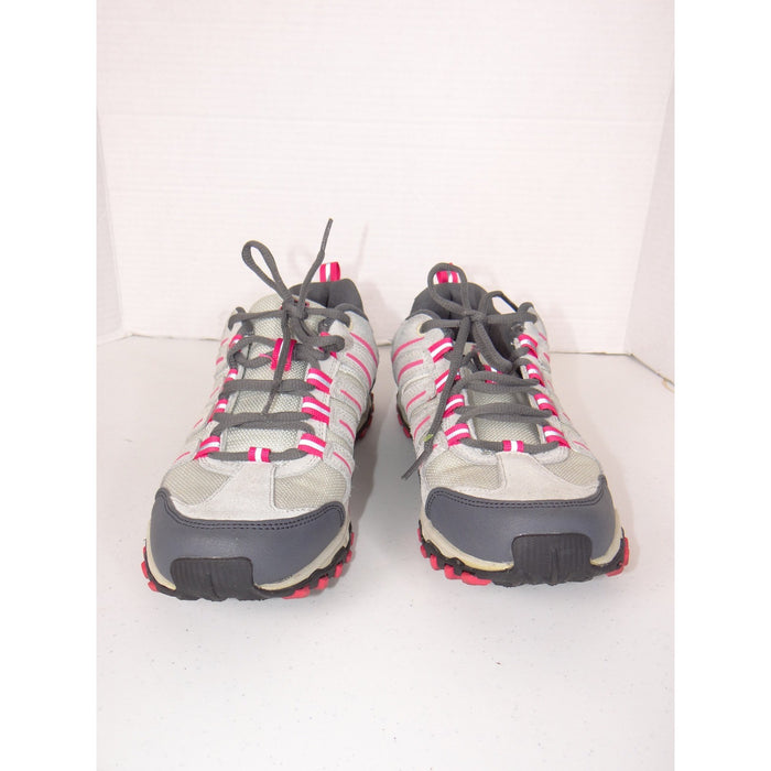 Fila Womens Grey Pink Leather Trail Running Shoes Sneakers 5JM00947 202 8.54