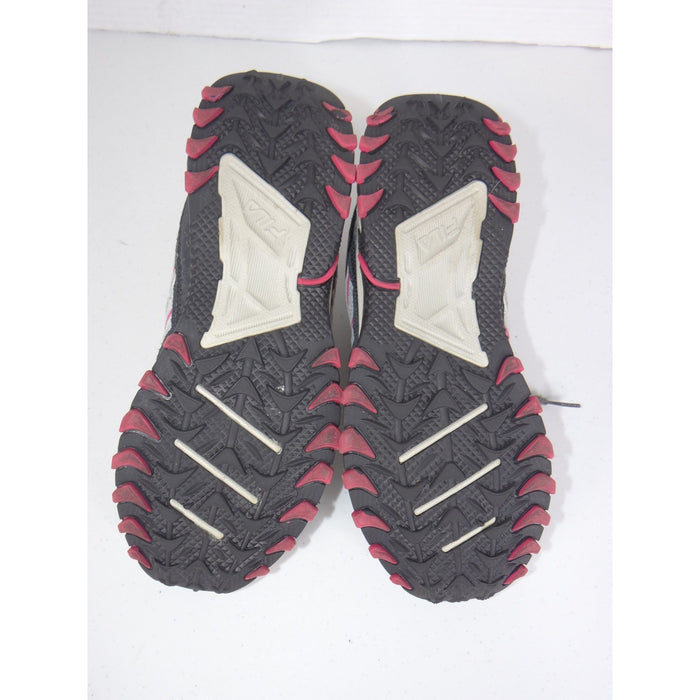 Fila Womens Grey Pink Leather Trail Running Shoes Sneakers 5JM00947 202 8.55