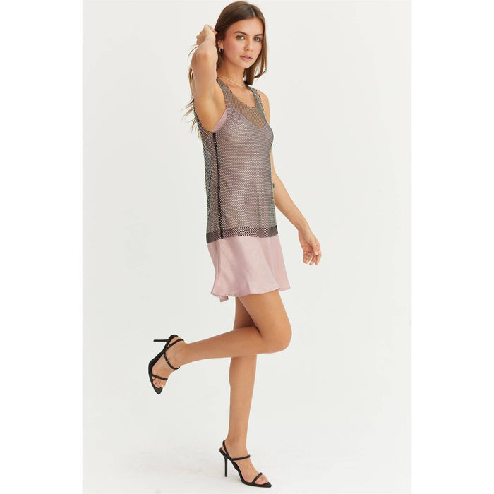 FISHNET RHINESTONE COVER-UP TOP