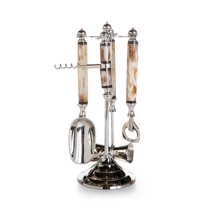 FIVE-PIECE BONE HANDLE BAR TOOL SET