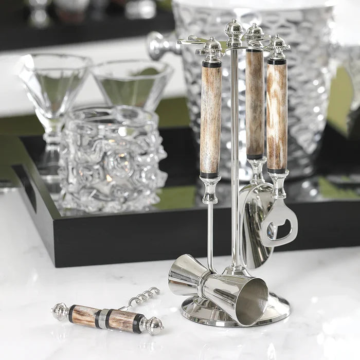 FIVE-PIECE BONE HANDLE BAR TOOL SET
