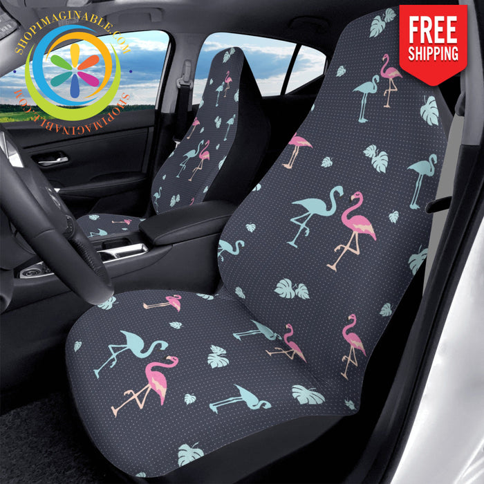Flamingo Love Cloth Car Seat Covers Cover