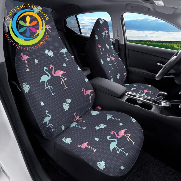 Flamingo Love Cloth Car Seat Covers Cover