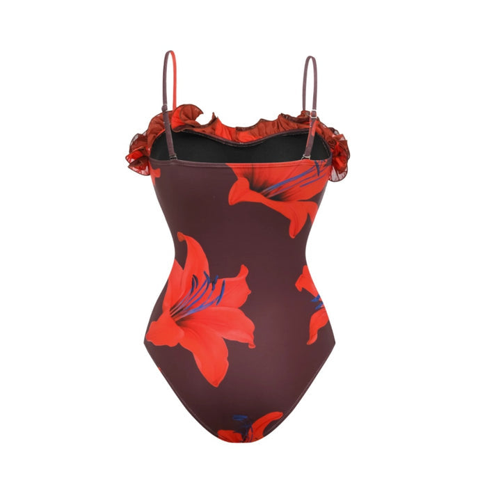 Flaura Tube Swimsuit - Red