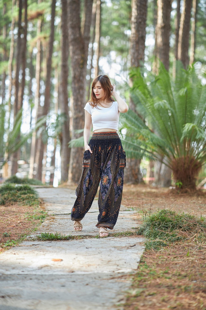 Floral Harem Pants - Lannaclothesdesign Shop
