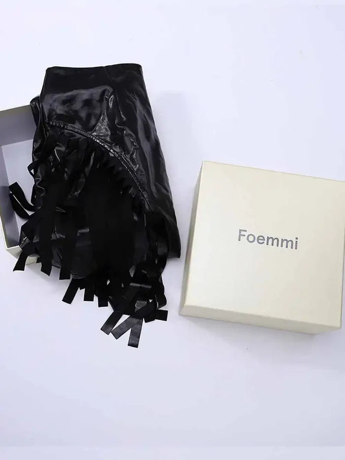 Foemmi Fringe Skirt For The Party And Club - Side Fringed Style