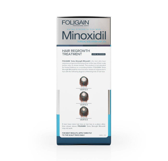FOLIGAIN® Low Alcohol Minoxidil 5% Hair Regrowth Treatment For Men 6 Month Supply
