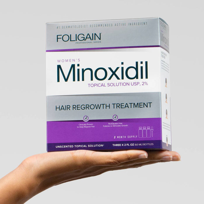 FOLIGAIN® Minoxidil 2% Hair Regrowth Treatment For Women 6 Month Supply