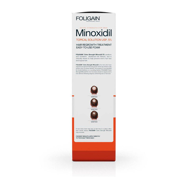 FOLIGAIN® Minoxidil 5% Hair Regrowth Foam For Men 6 Month Supply