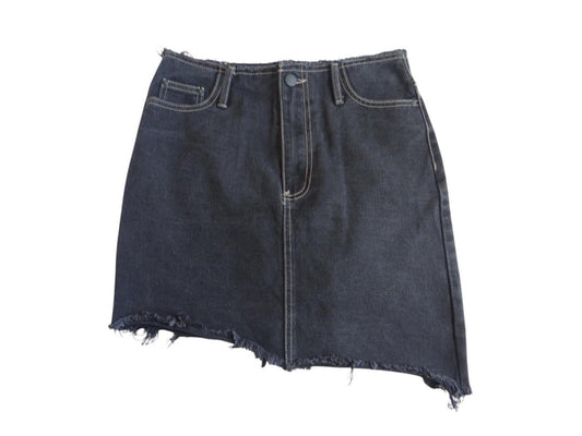 Forever 21 Distressed Black Denim Skirt0