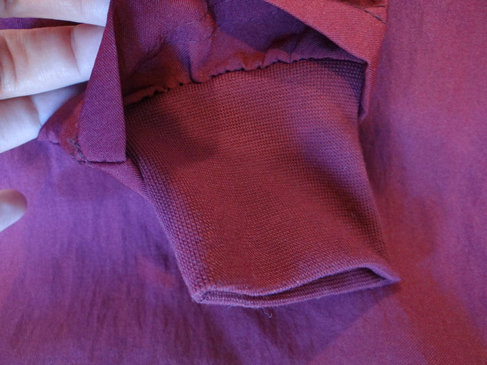 Four Stretch Women's Burgundy Button Front Medical Scrub Jacket XL5