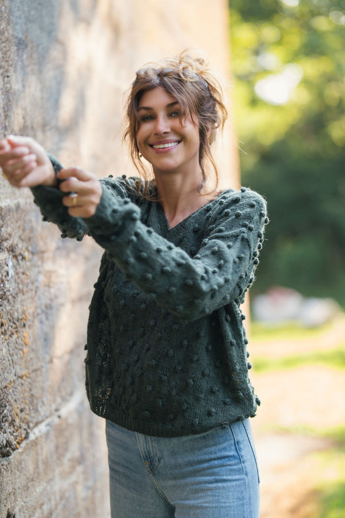 Francis Wool Sweater in Emerald