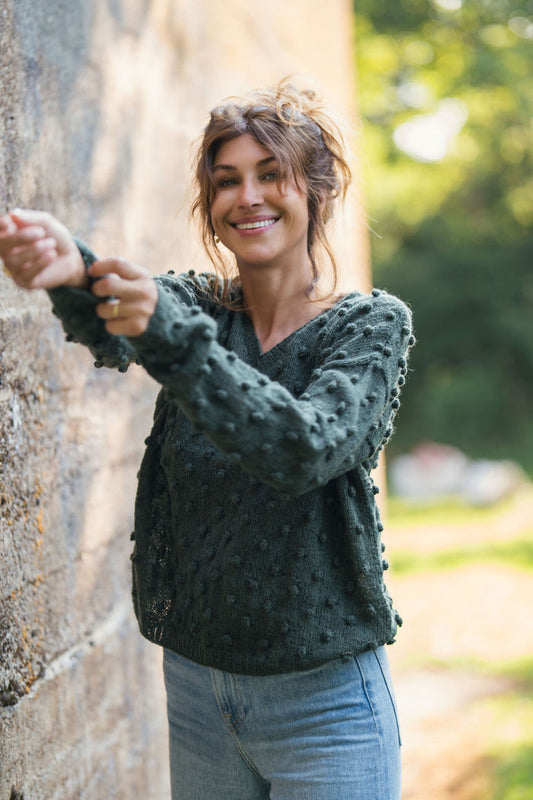 Francis Wool Sweater in Emerald