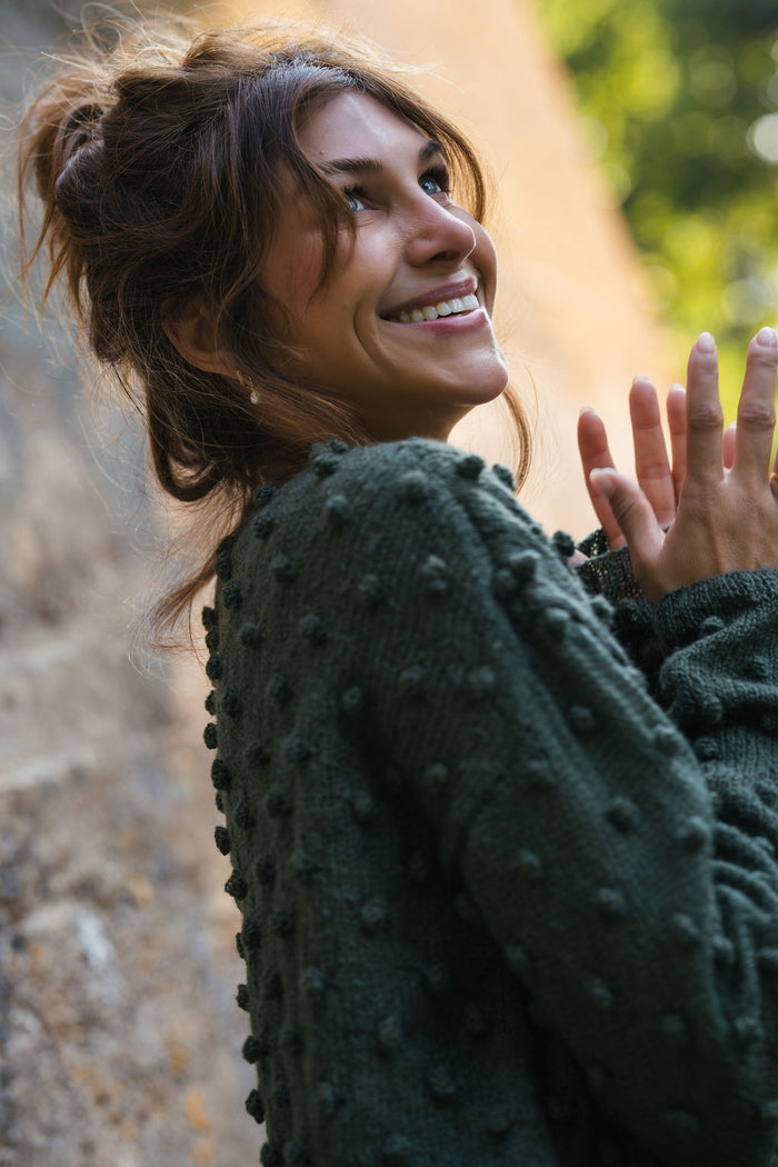 Francis Wool Sweater in Emerald