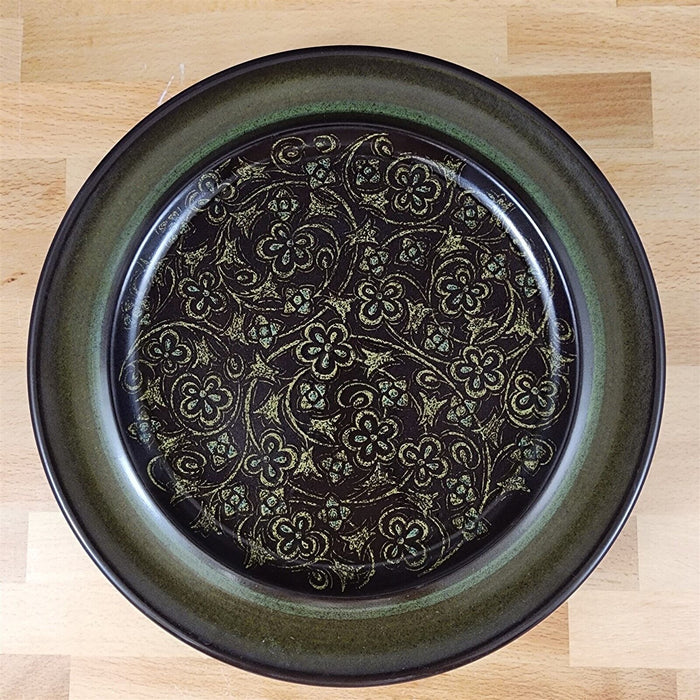 Franciscan Madeira Brown 3 Dinner Plate Set 10 1/2" USA TV Stamp Olive Green Vtg