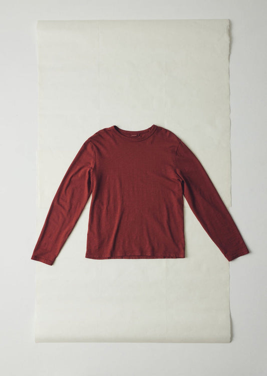 Frank Cotton Long Sleeve Tee | Braeburn Red