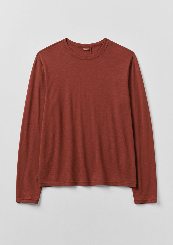 Frank Cotton Long Sleeve Tee | Braeburn Red