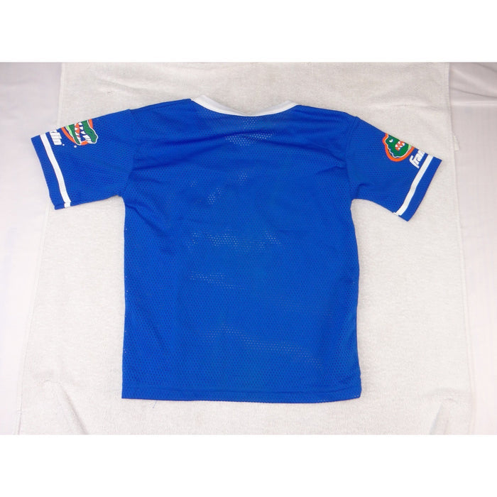 Franklin Florida Gators Mesh Jersey Youth Medium Blue V Neck Short Sleeve Logo1