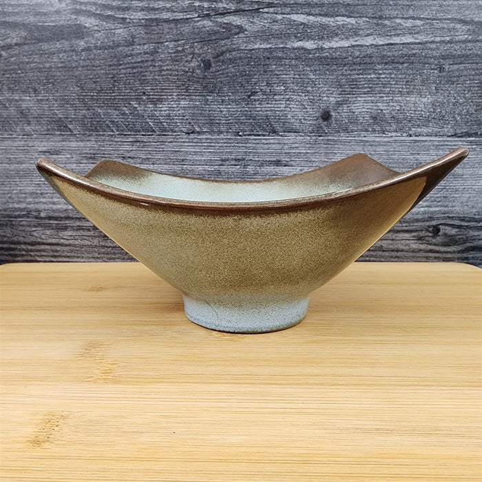 Frankoma Plainsman Woodland Moss Rice Bowl Rectangular Blue Brown Green Pottery