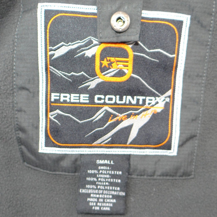 Free Country FCXtreme Mens Yellow Grey Hooded Ski Jacket Fleece Lined Small2