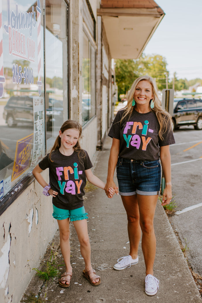 FRI-YAY {Dark Heather Grey} Adults & Littles