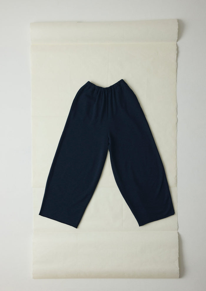 Full Length Loopback Jersey Trousers | Midnight