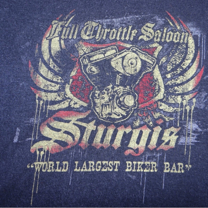 Full Throttle Saloon Sturgis Biker Graphic Long Sleeve T Shirt Black Mens 3XL3